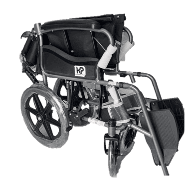 SILLA TRANSPORTE GRIS PLEGADA